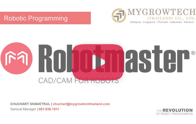 [Video] Demo Robotmaster V7

Robotmaster CAD/CAM สำหรับ หุ่นยนต์อุตสาหกรรม แบบ off-line โปรแกรม สามารถสร้างโปรแกรม เส้นทางการเคลื่อนที่ของ หุ่นยนต์อุตสาหกรรม (Robot) โดยไม่ต้องใช้วิธีสอน (teaching) ลด